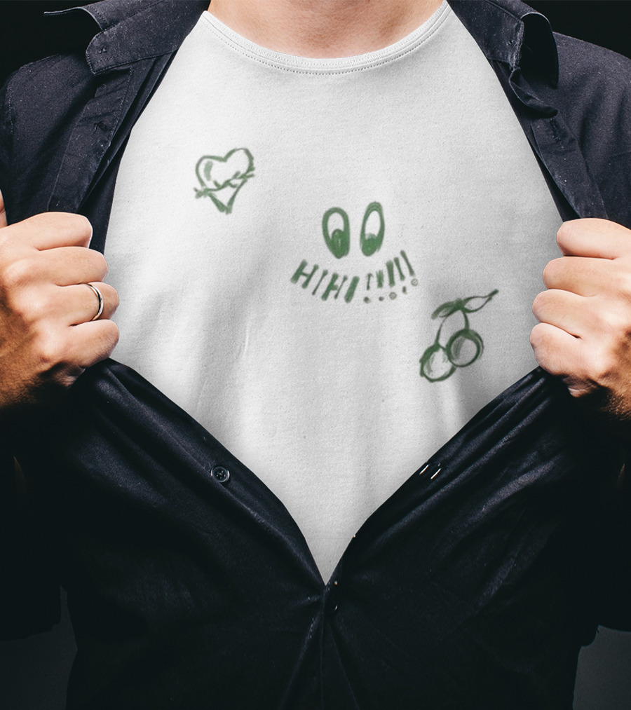 Valkyrae Hihi Heart Cherry Doodle T-Shirt