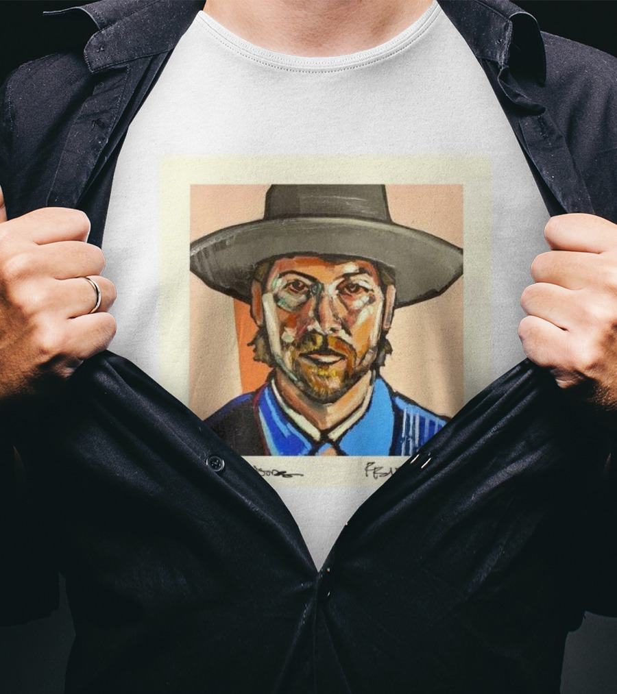 Wilder Woods Fever Sky Painting Portrait Hat Bold Brushstrokes T-Shirt