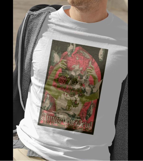 Amigo The Devil Yours Until The Tour Is Over 2024 Skull Roses Hands T-Shirt