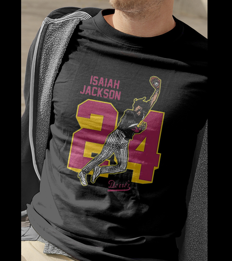 Isaiah Jackson 24 Arizona State Baseball Player Dunk Action T-Shirt