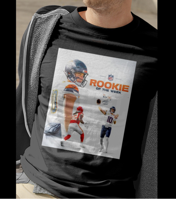 NFL Rookie Bo Nix Denver Broncos Of The Week Signature T-Shirt