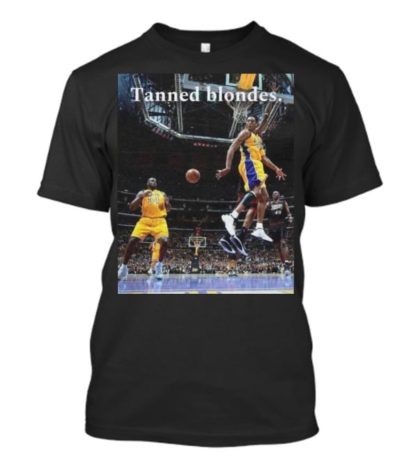Tanned Blondes Basketball Lakers-Sixers Game Scene T-Shirt