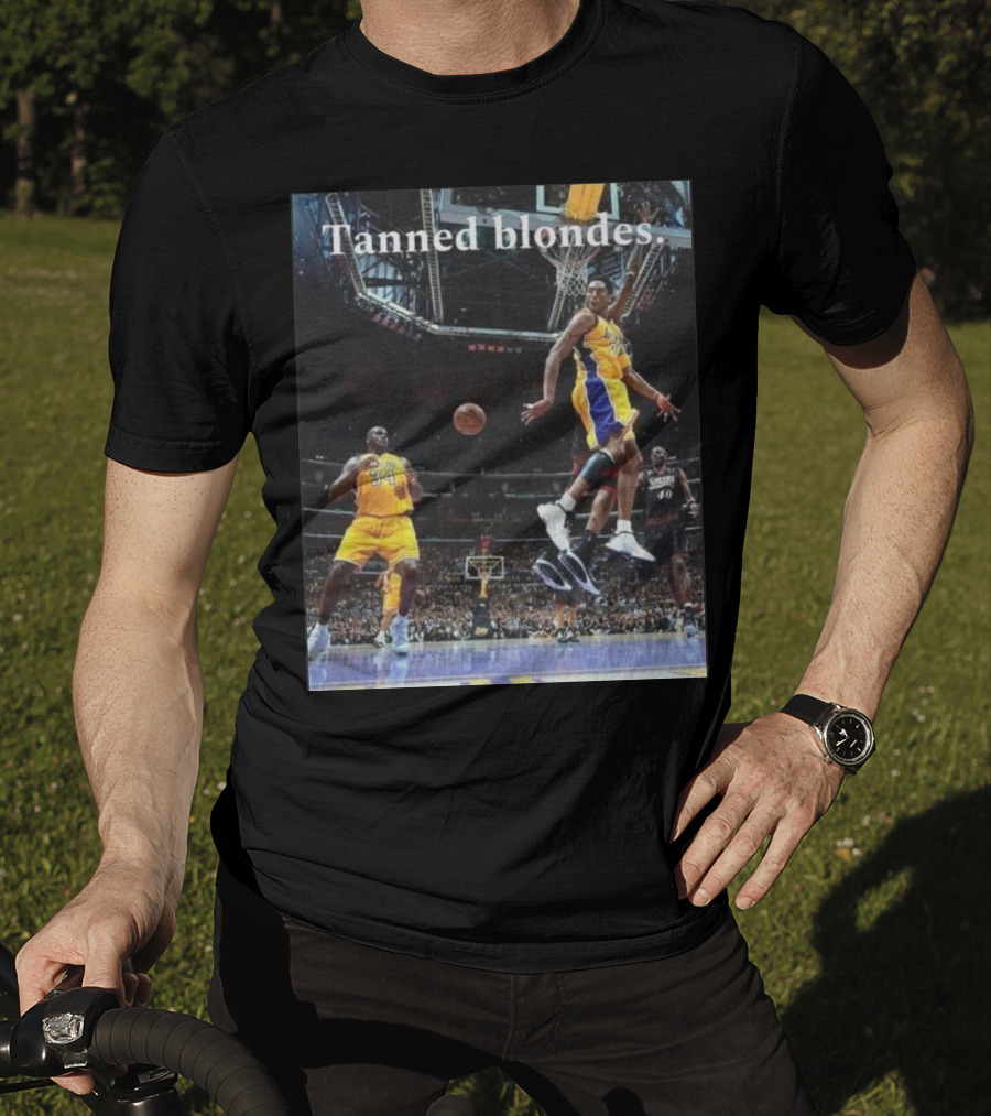 Tanned Blondes Basketball Lakers-Sixers Game Scene T-Shirt