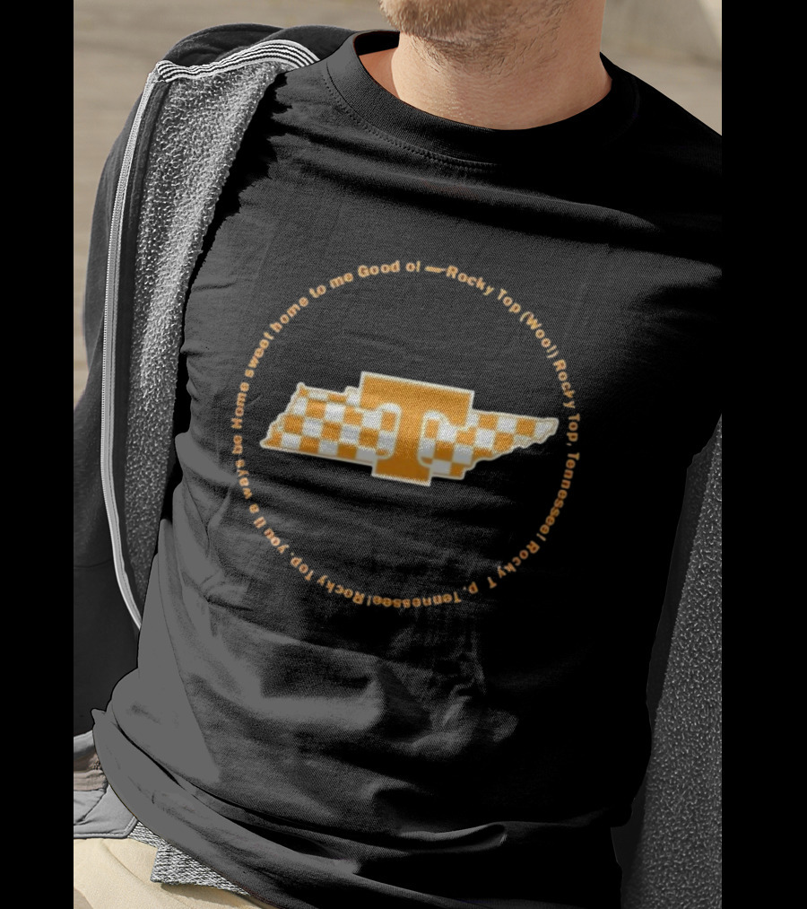 Rocky Top Tennessee Volunteers Home Sweet Home Checkerboard T T-Shirt
