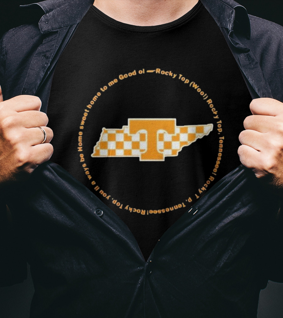 Rocky Top Tennessee Volunteers Home Sweet Home Checkerboard T T-Shirt