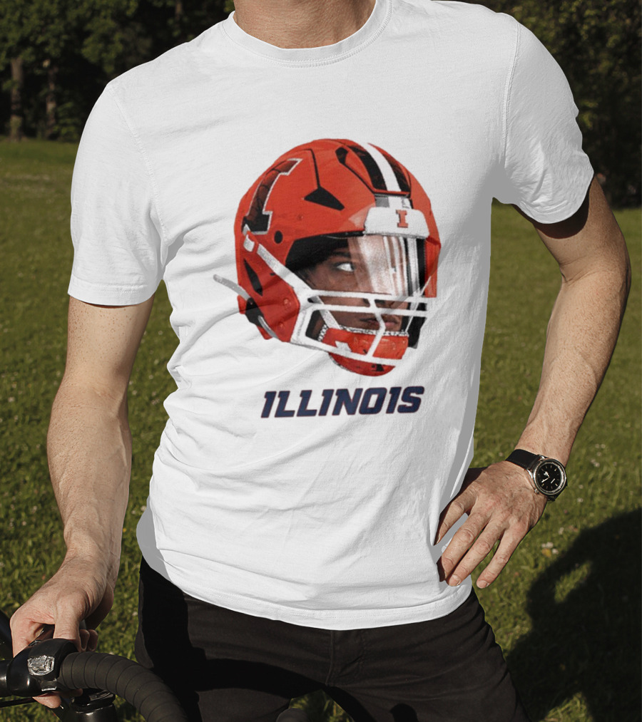 Matthew Bailey Illinois Fighting Illini Football Helmet Ill1no1s T-Shirt