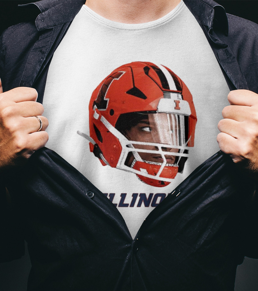 Matthew Bailey Illinois Fighting Illini Football Helmet Ill1no1s T-Shirt