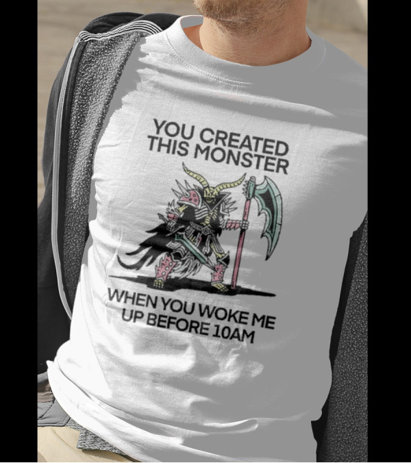 Wizard Of Barge You Created This Monster When You Woke Me Up Before 10AM Warrior T-Shirt