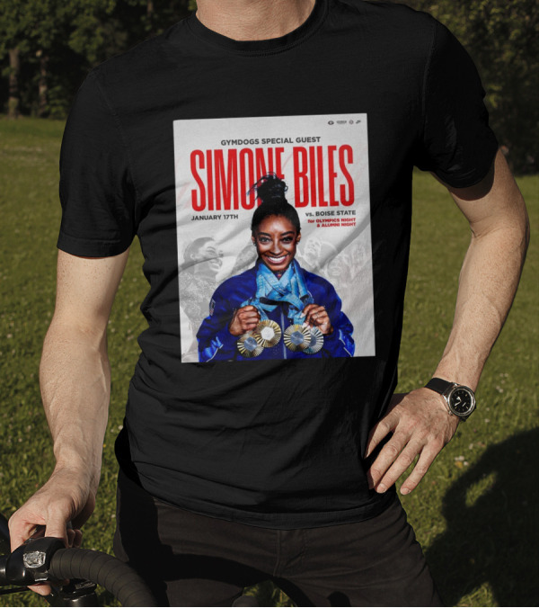 GymDogs Special Guest Simone Biles January 17th Vs Boise State For Olympics Night And Alumni Night T-Shirt
