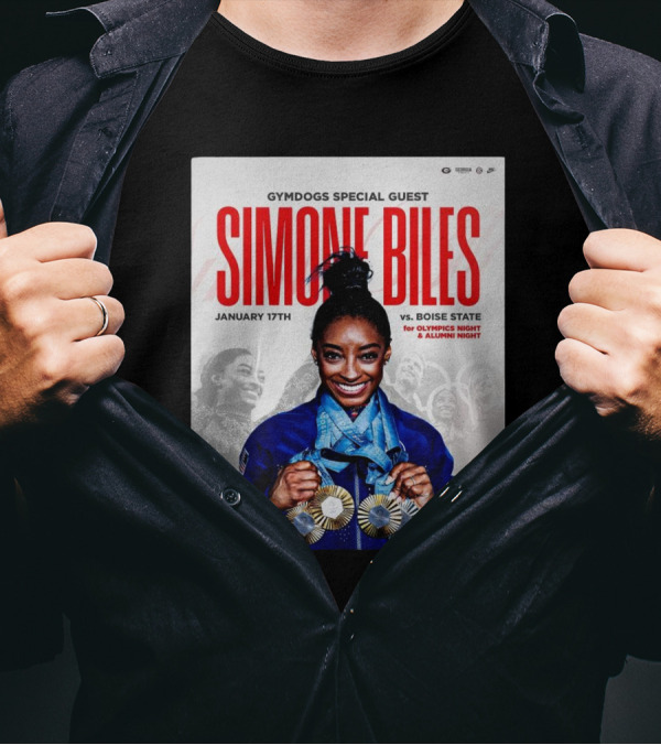 GymDogs Special Guest Simone Biles January 17th Vs Boise State For Olympics Night And Alumni Night T-Shirt