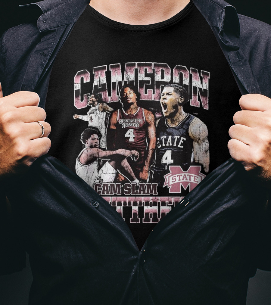 Cameron Matthews Cam Slam Mississippi State Basketball Bulldogs 90s T-Shirt