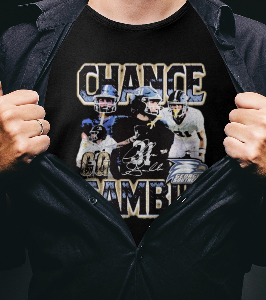 Chance Gamble Georgia Southern Eagles Football Go Signature 90s T-Shirt
