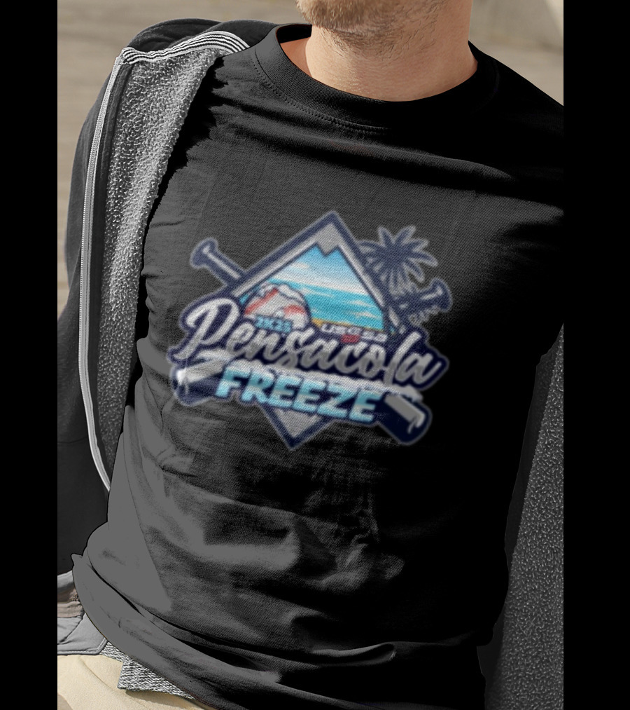 Pensacola Freeze 2K25 USSSA Feb 15-16 Snowy Baseball Mountain Palm Tree Event T-Shirt