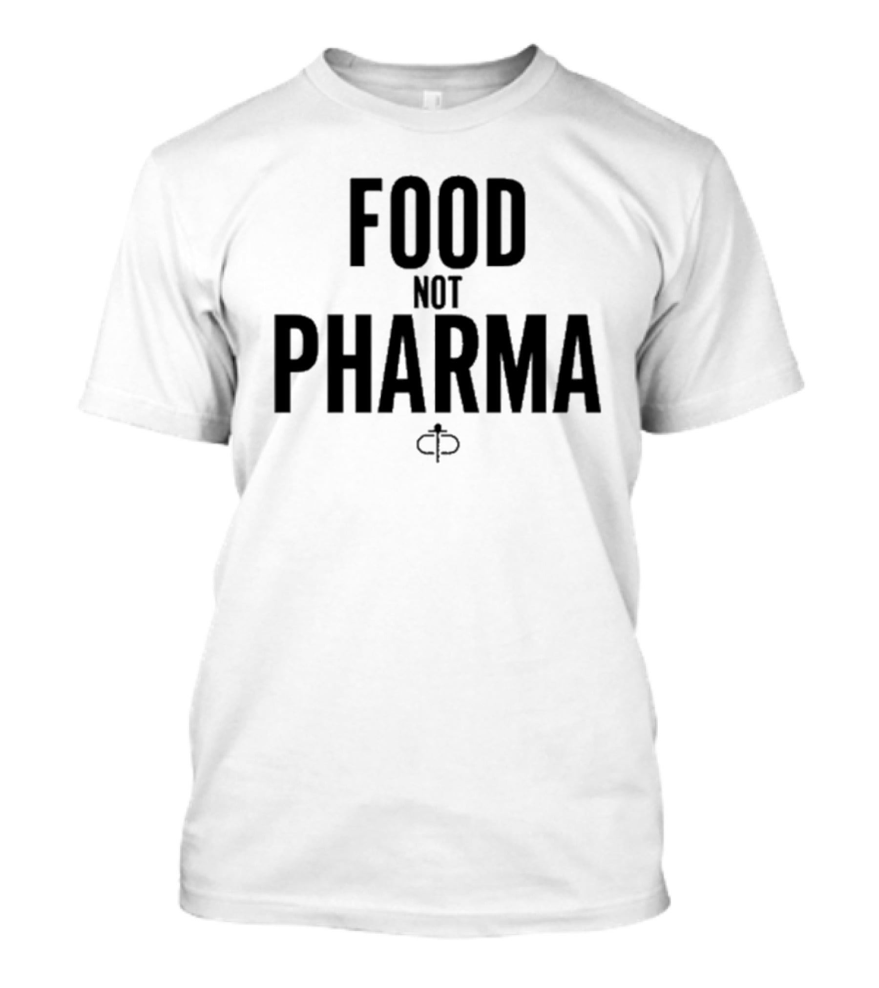 Food Not Pharma Text Icon Featuring Ian Carroll T-Shirt