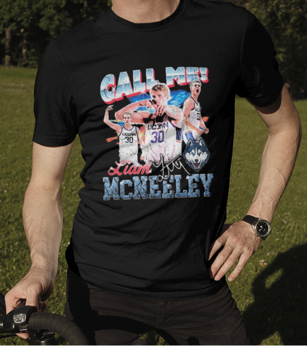 Liam McNeeley Call Me UConn Huskies Retro 90s Signature 30 T-Shirt