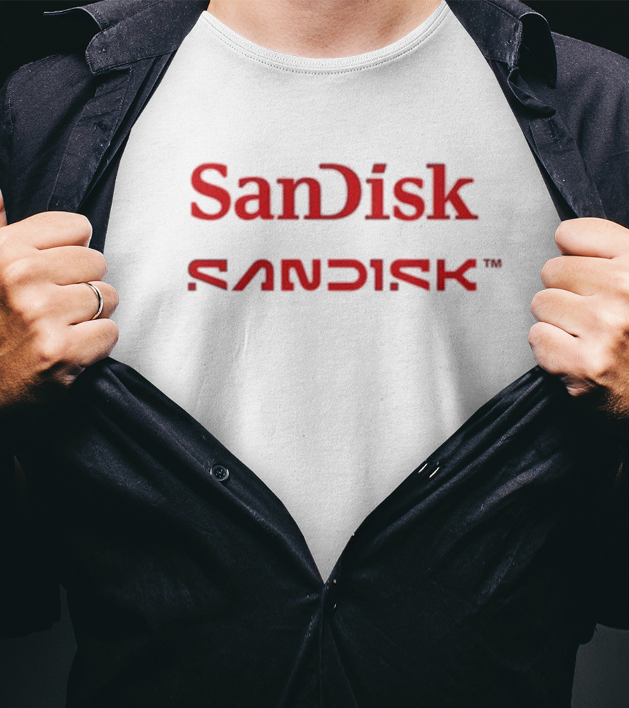 SanDisk New Logo Design Dual Text Styles T-Shirt