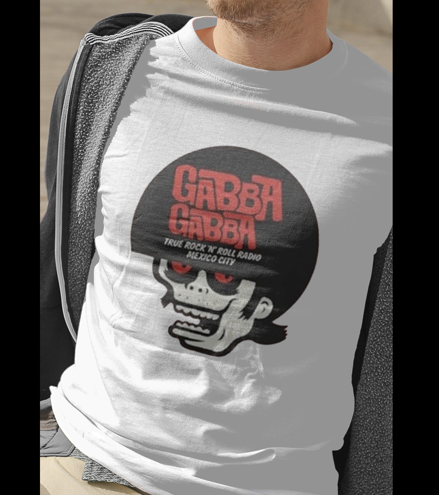 GABBA GABBA True Rock 'n' Roll Radio Mexico City Skull T-Shirt