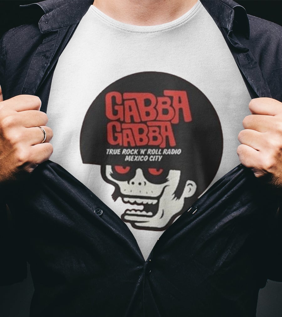 GABBA GABBA True Rock 'n' Roll Radio Mexico City Skull T-Shirt