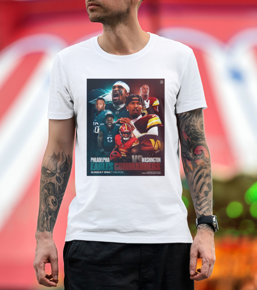Philadelphia Eagles vs Washington Commanders NFC East Showdown Sunday 1 PM ET on FOX T-Shirt