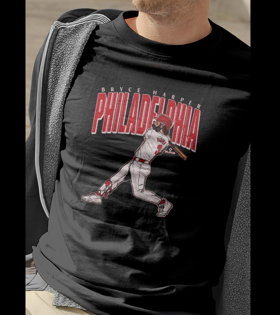 Bryce Harper Philadelphia Baseball Player Swing T-Shirt