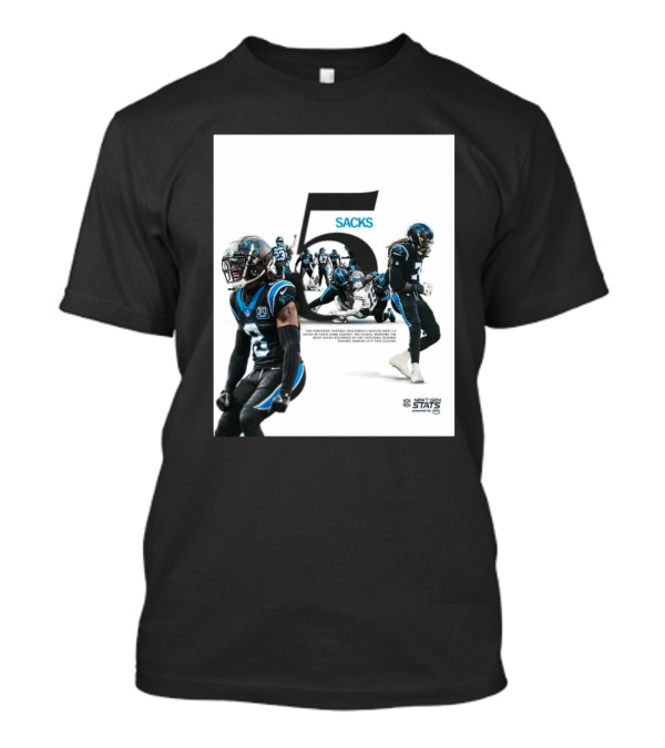 Carolina Panthers NFL Defense 5 Sacks Chiefs Game Next Gen Stats T-Shirt