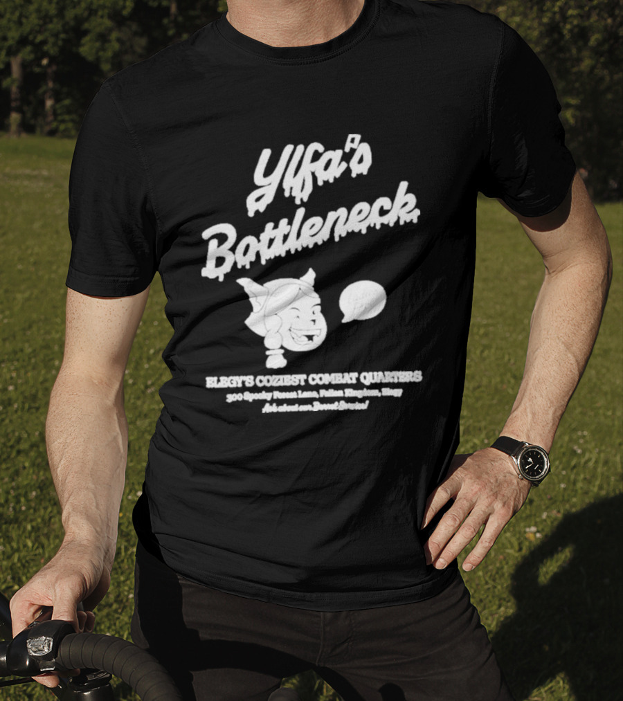 Ylfa's Bottleneck Elegy's Coziest Combat Quarters 300 Spooky Forest Lane Fallen Kingdom Expy T-Shirt