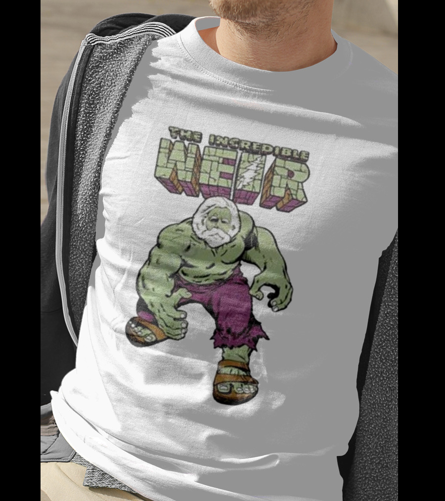 The Incredible Weir Hulk Parody Green Superhero Beard T-Shirt