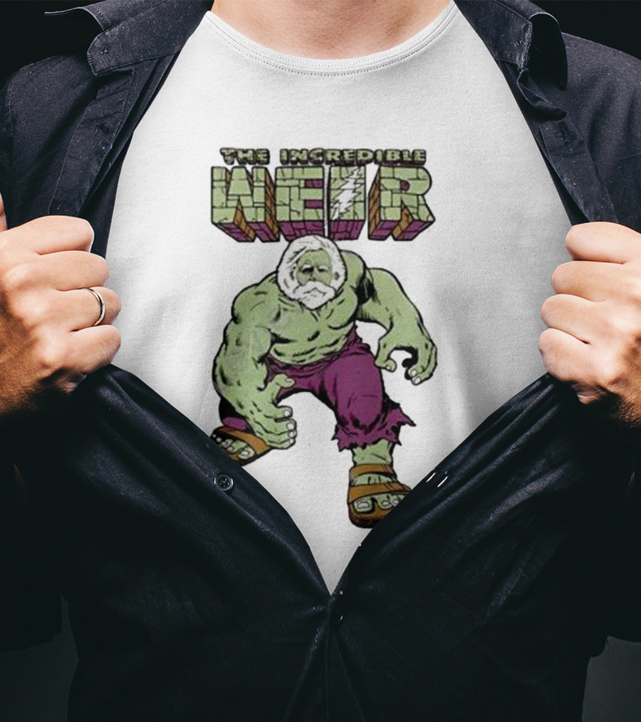 The Incredible Weir Hulk Parody Green Superhero Beard T-Shirt