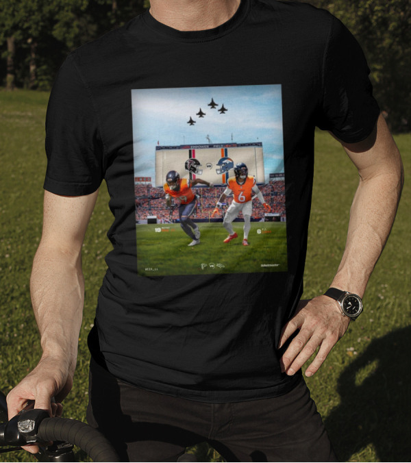 Marvin Mims Jr And PJ Locke Denver Broncos Vs Atlanta Falcons Empower Field Week 11 Football Matchup T-Shirt