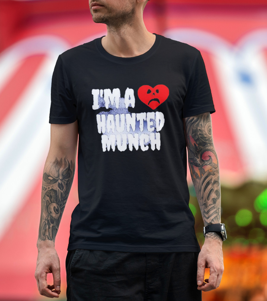 I’m A Haunted Munch Heart Sad Face T-Shirt