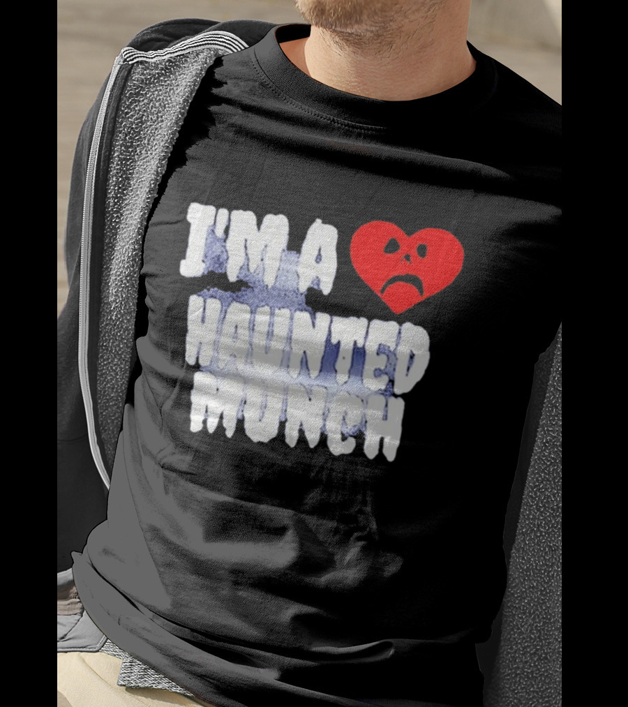 I’m A Haunted Munch Heart Sad Face T-Shirt