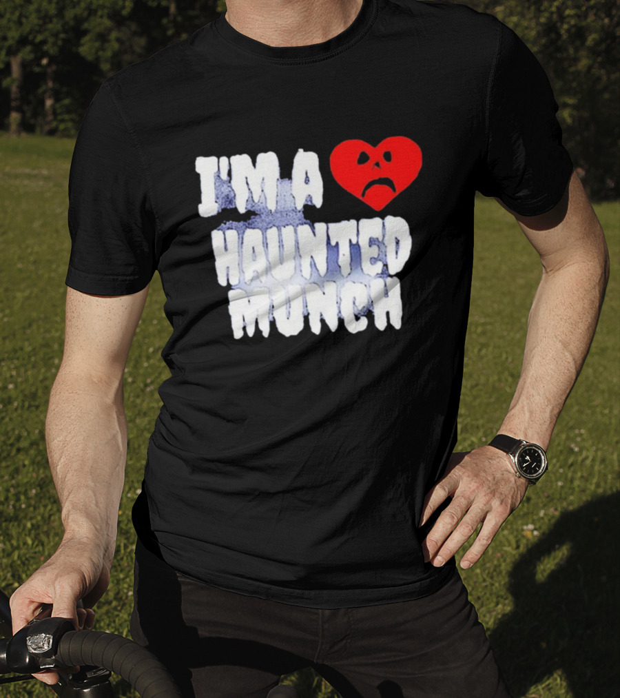I’m A Haunted Munch Heart Sad Face T-Shirt