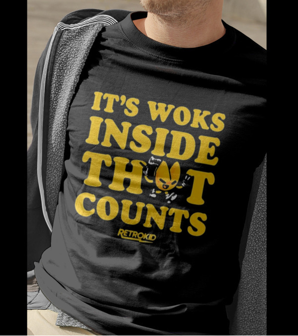 It's Woks Inside That Counts Retrokid Playful Iconic Yellow T-Shirt