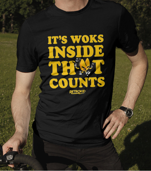 It's Woks Inside That Counts Retrokid Playful Iconic Yellow T-Shirt