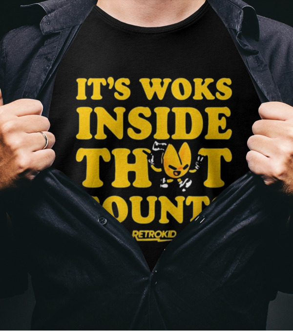 It's Woks Inside That Counts Retrokid Playful Iconic Yellow T-Shirt