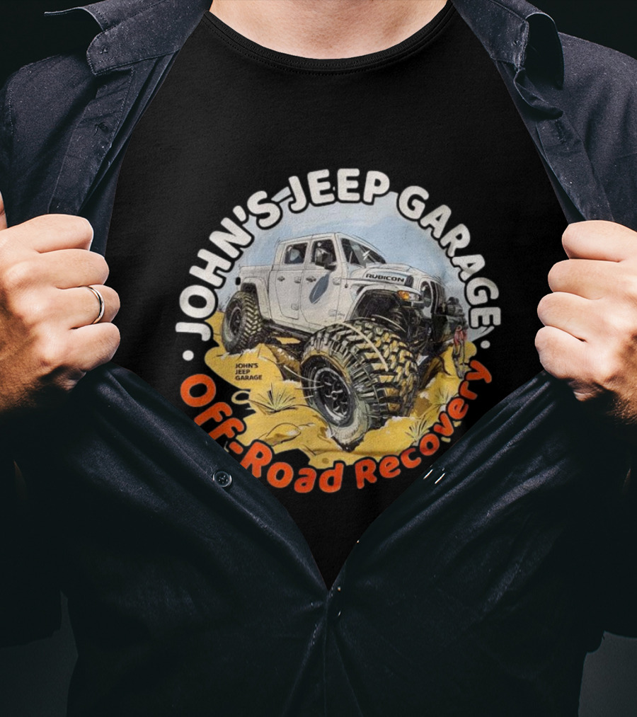 John's Jeep Garage Rubicon Off-Road Recovery T-Shirt