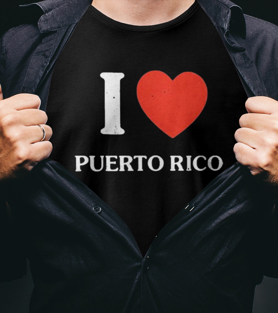 Kenneth Cole Vintage I Love Puerto Rico Heart T-Shirt
