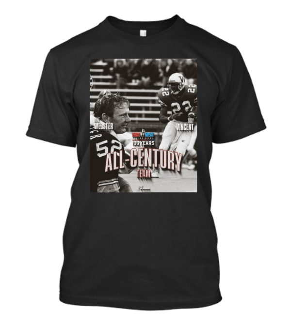 Wisconsin Badgers Mike Webster Troy Vincent East-West Shrine Bowl 100 Years All-Century Team T-Shirt