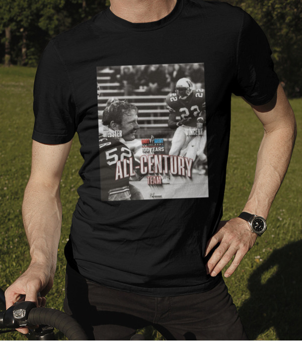 Wisconsin Badgers Mike Webster Troy Vincent East-West Shrine Bowl 100 Years All-Century Team T-Shirt