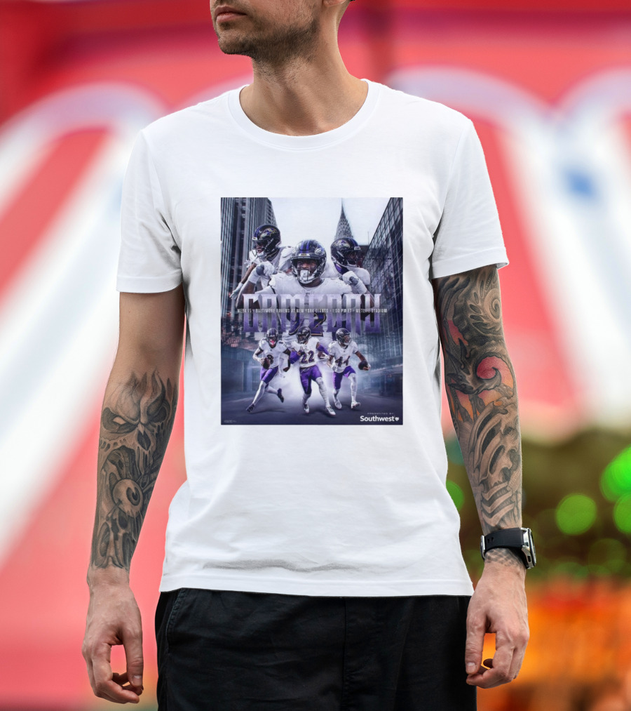 Week 15 MetLife Showdown: Baltimore Ravens vs. New York Giants 2024 with Southwest T-Shirt