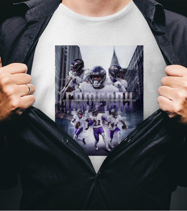 Week 15 MetLife Showdown: Baltimore Ravens Vs. New York Giants 2024 With Southwest T-Shirt