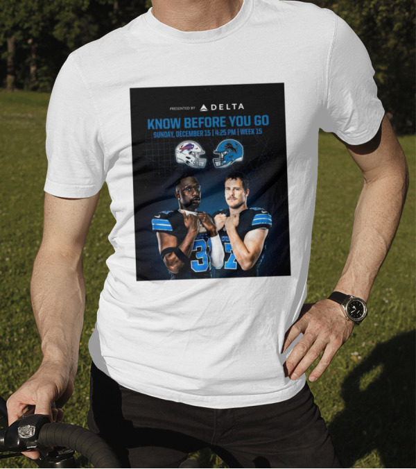 Buffalo Bills Vs Detroit Lions Know Before You Go Sunday December 15 4:25 PM Week 15 Presented By Delta T-Shirt