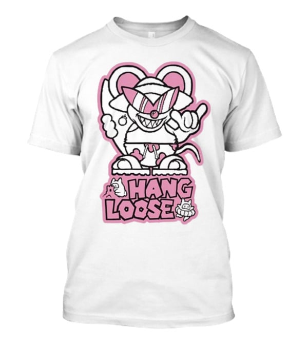 Hang Loose Mouse Art With Sunglasses And Surfboard T-Shirt