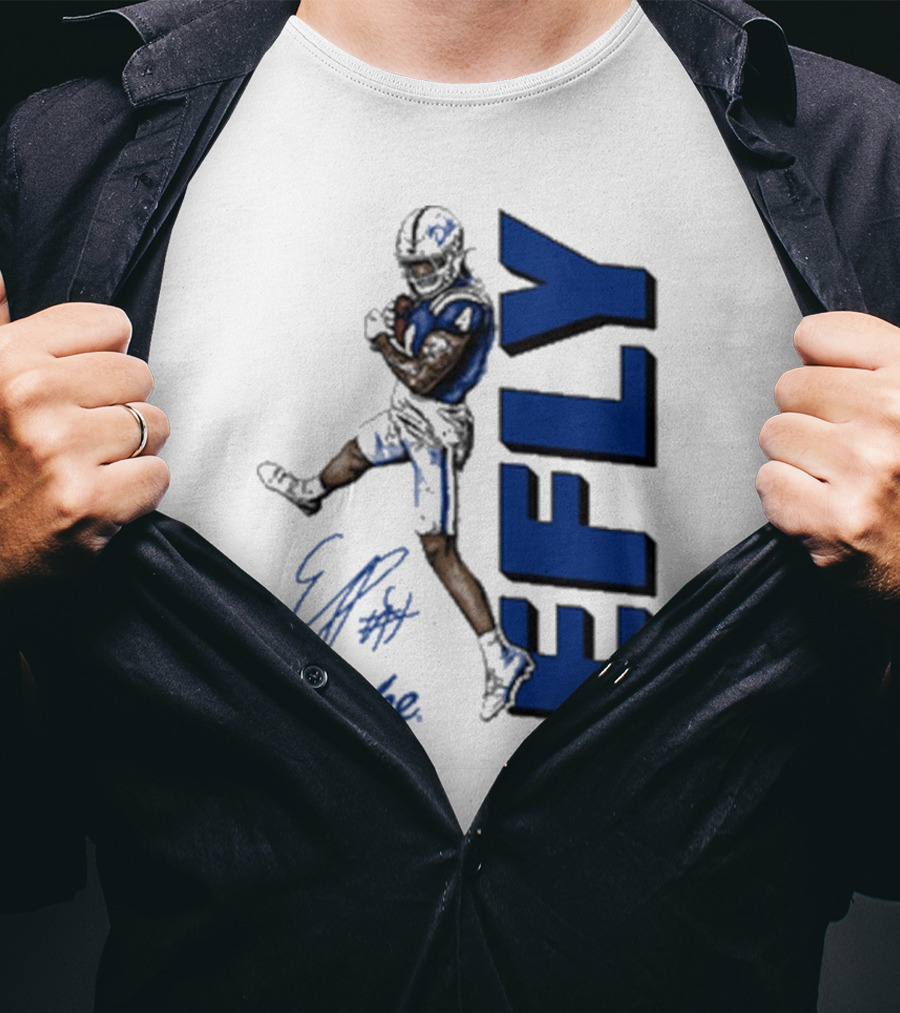 Eli Pancol #4 Duke Blue Devils EFLY Football Signature T-Shirt