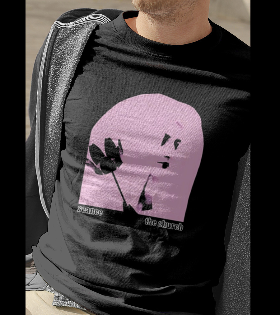 The Church Seance Pink Portrait With Flower T-Shirt