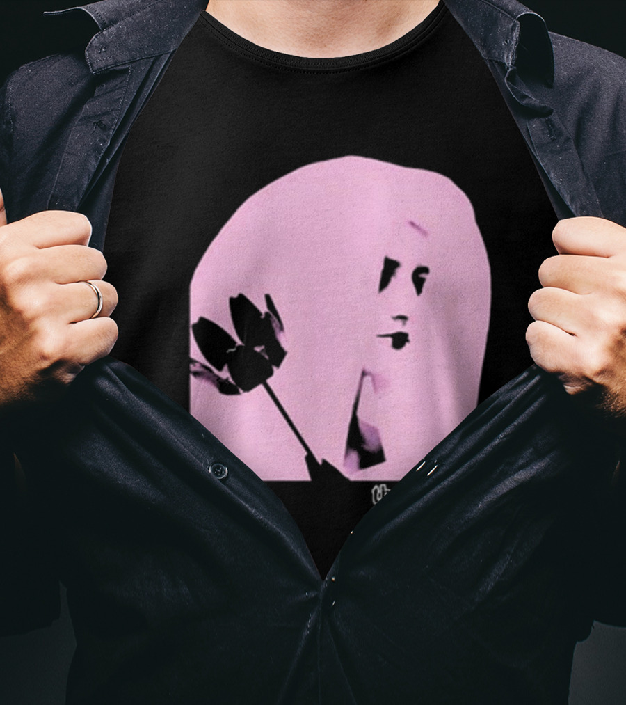 The Church Seance Pink Portrait With Flower T-Shirt