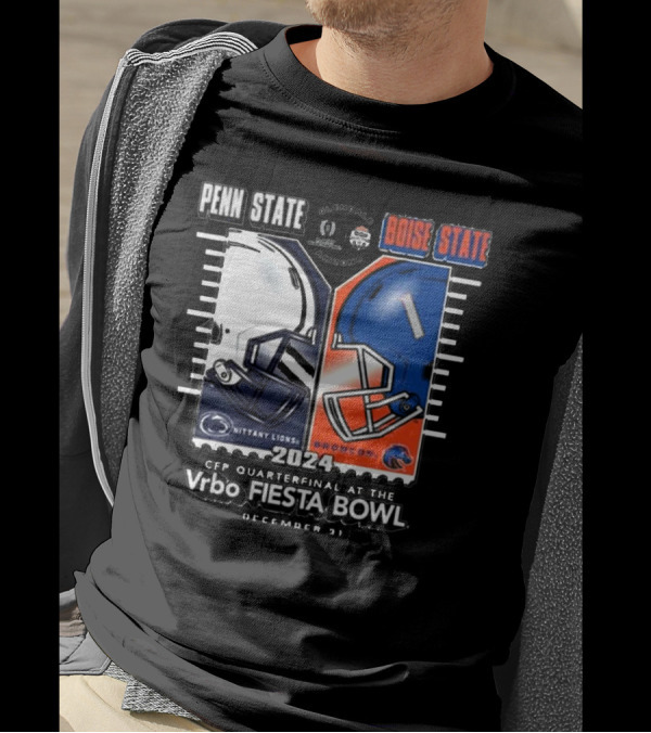 Penn State Nittany Lions Vs Boise State Broncos 2024 CFP Quarterfinal Vrbo Fiesta Bowl December 31 T-Shirt