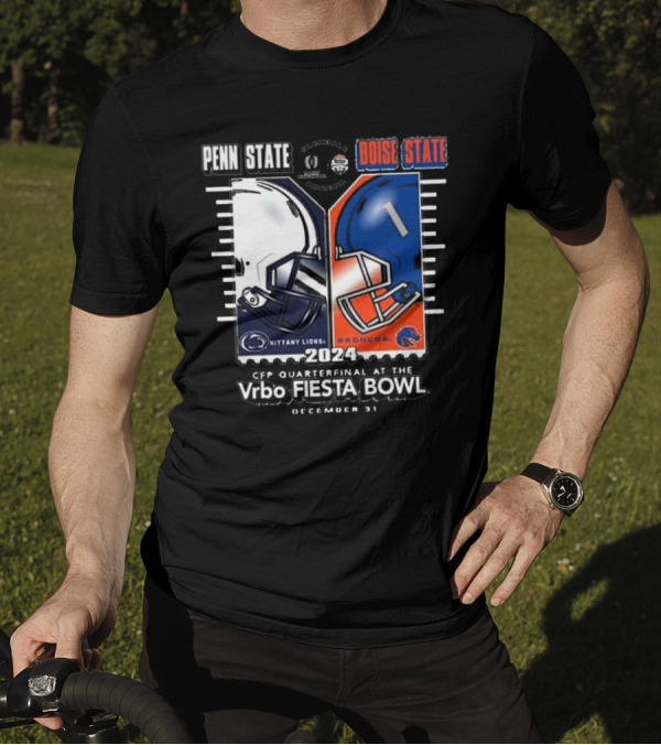 Penn State Nittany Lions Vs Boise State Broncos 2024 CFP Quarterfinal Vrbo Fiesta Bowl December 31 T-Shirt