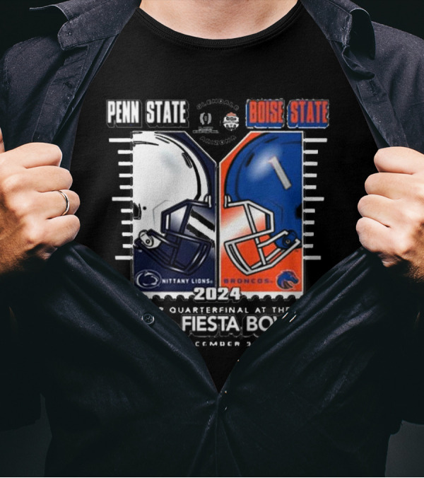 Penn State Nittany Lions Vs Boise State Broncos 2024 CFP Quarterfinal Vrbo Fiesta Bowl December 31 T-Shirt