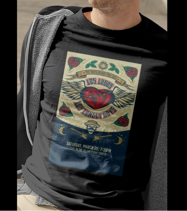 The Brotherhood Tour 2025 Los Lobos Los Lonely Boys Saturday March 22 7:30 PM Island Event Center T-Shirt